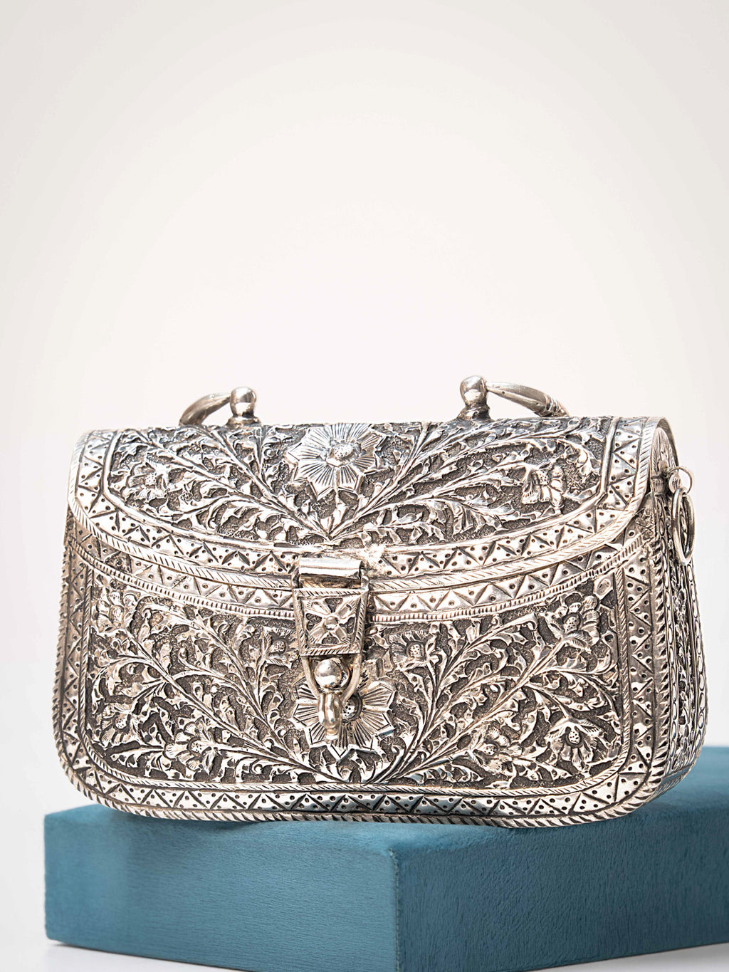 Silver Floral Charm Purse (Price on Demand)