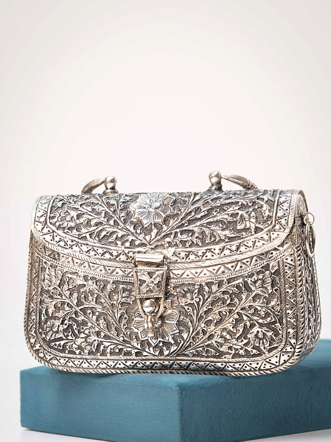 Silver Floral Charm Purse (Price on Demand)