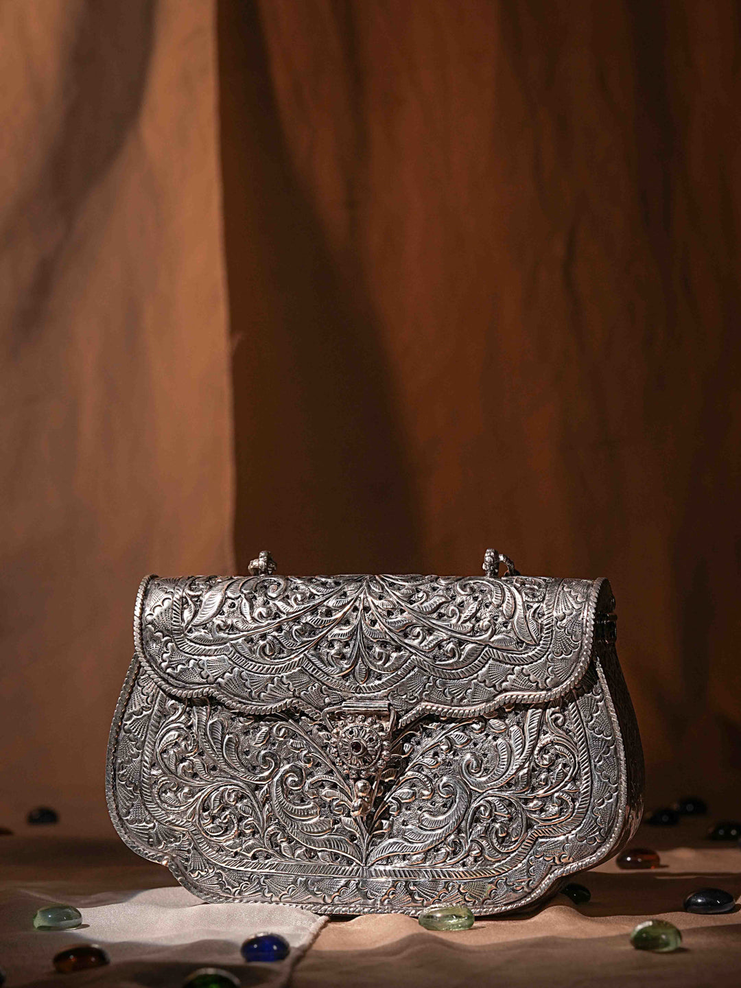 Silver Pink Luxe Gem Purse (Price on Demand)