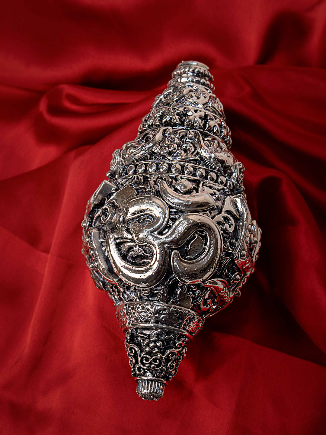 Silver Om Shankh