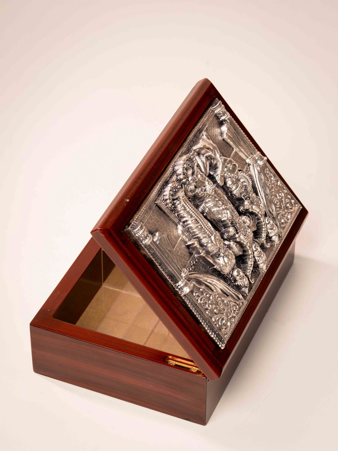Silver Ram Darbar Dry Fruit Box
