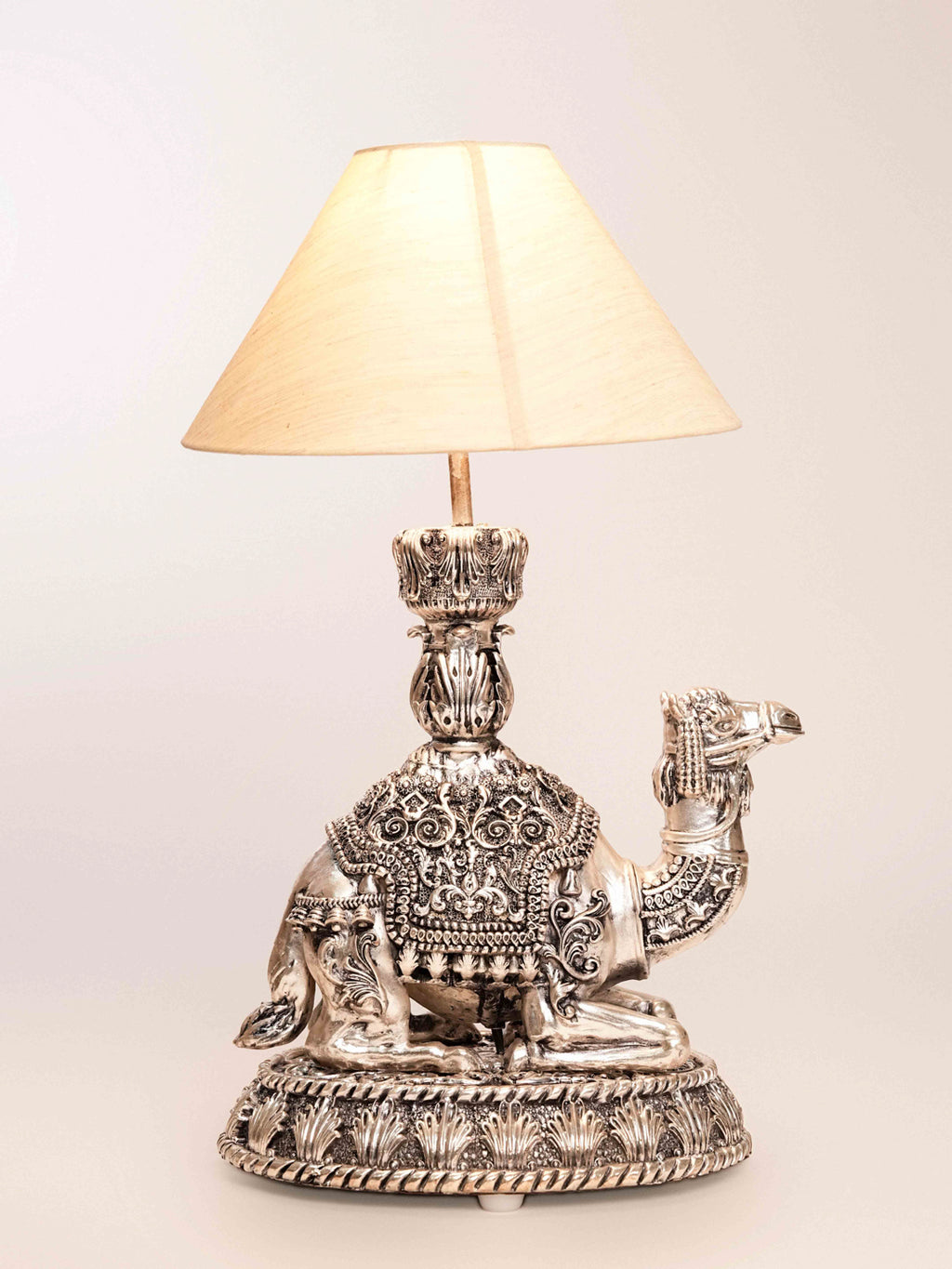Silver Camel Lamp