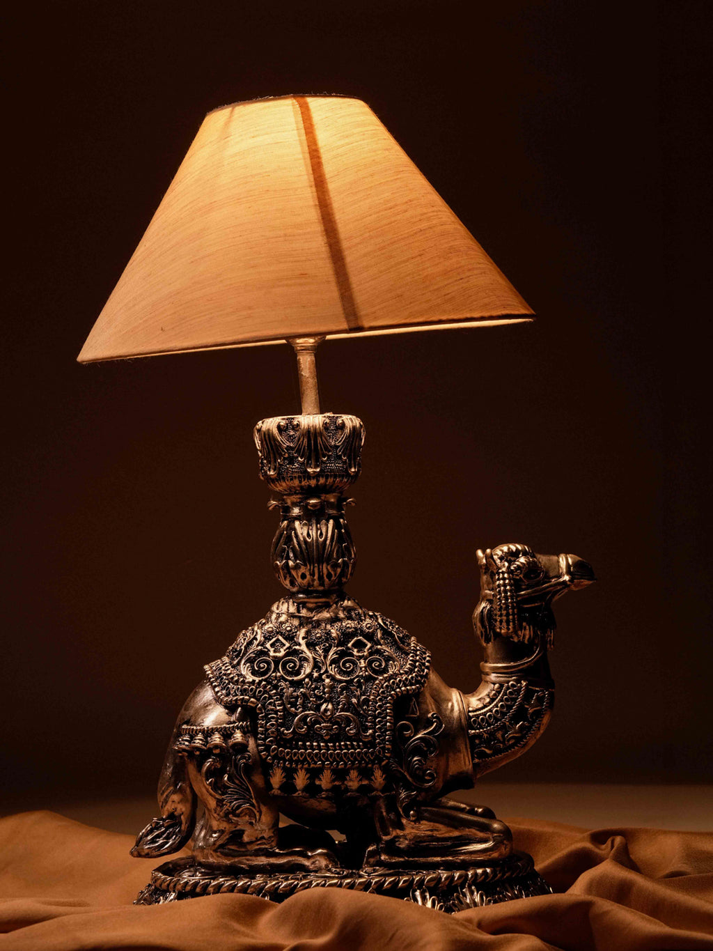Silver Camel Lamp