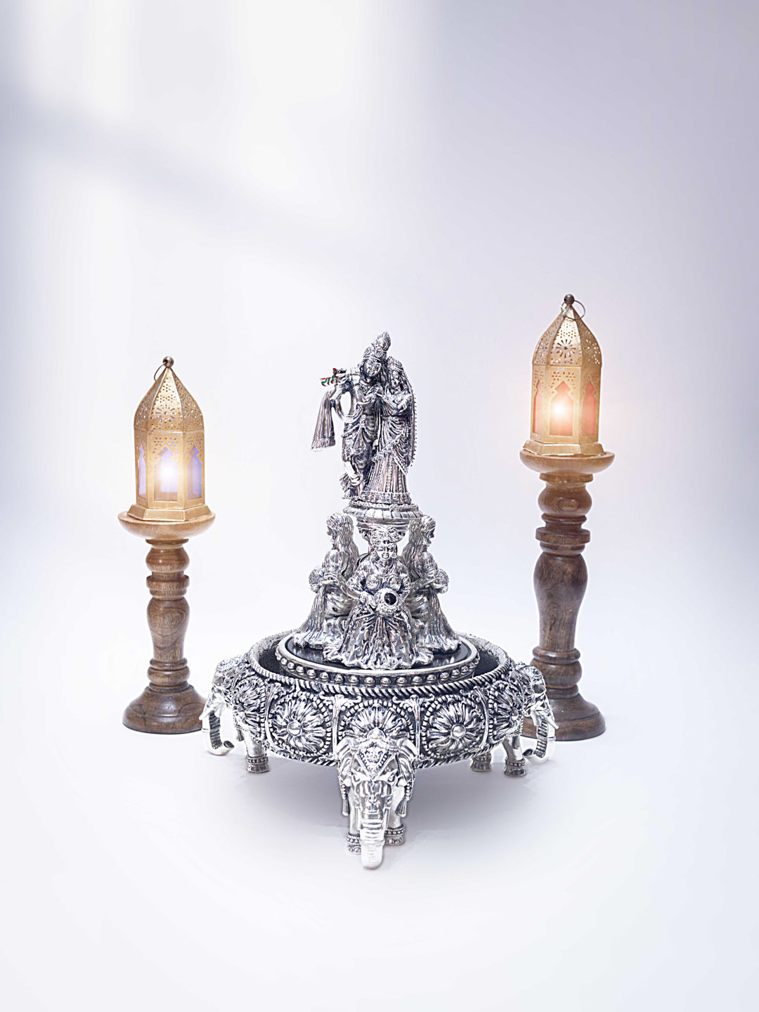 Silver Radha Krishna Fountain