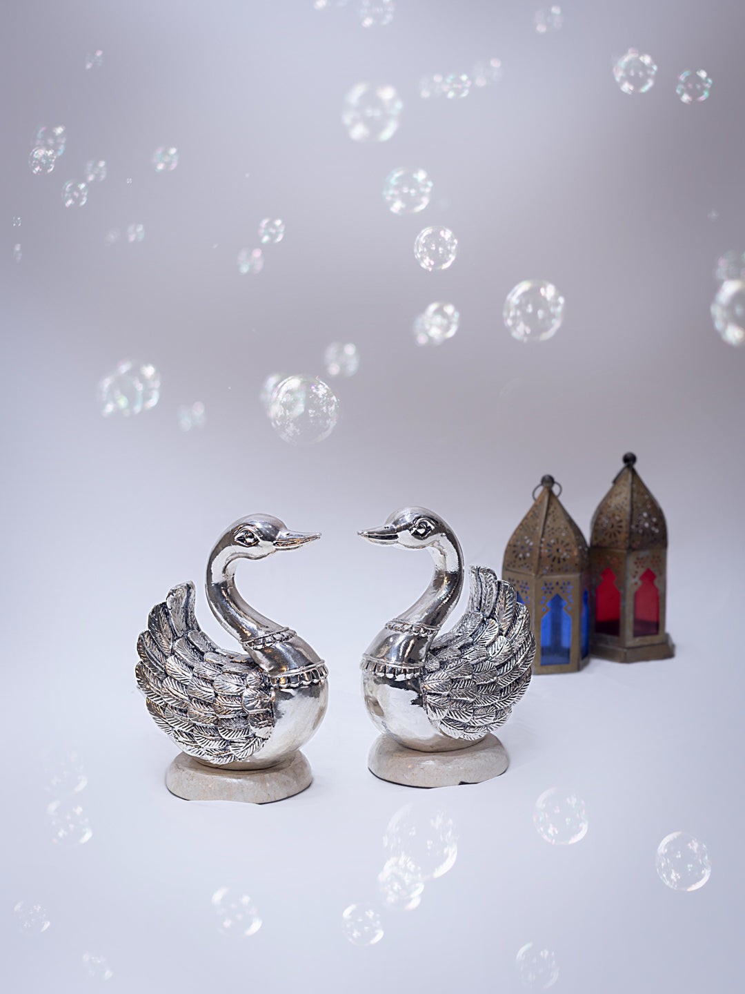 Silver Swan Couple Timeless Grace