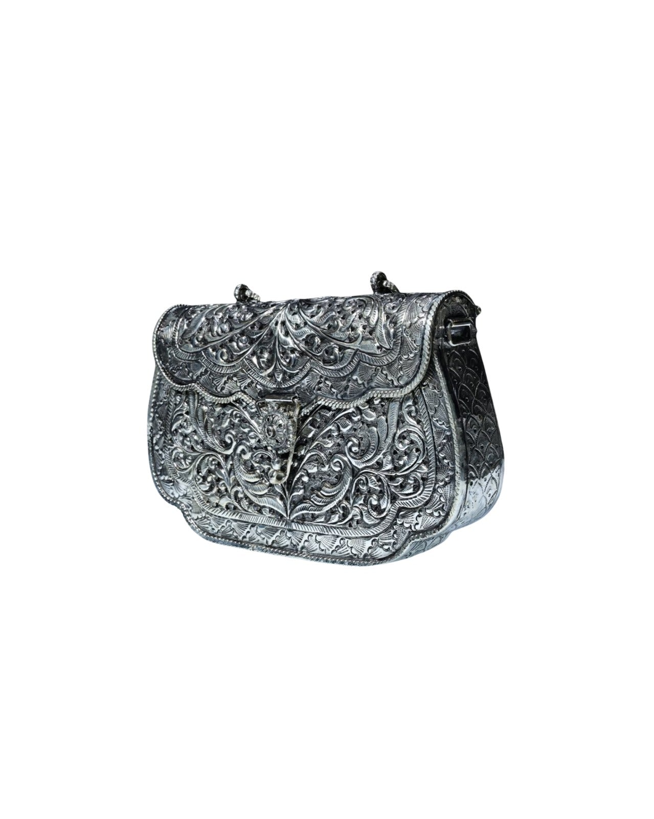 Elmas Matte Silver Plated Purse